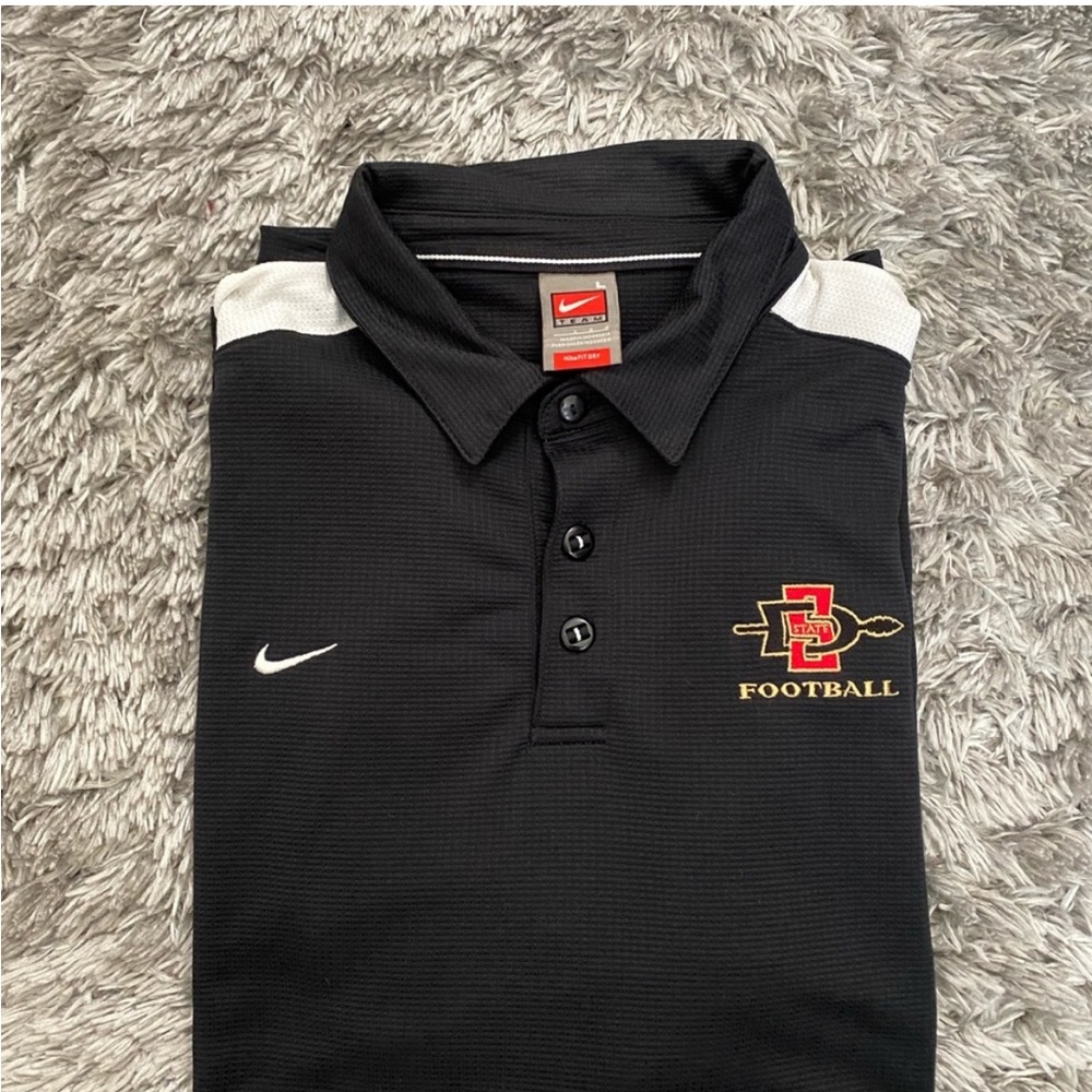 San Diego State - Football - Nike Black and White Football Polo Shirt 🏈